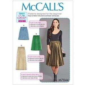 McCall's Sewing Pattern 7844‎ Pleated Skirt Size 8-18